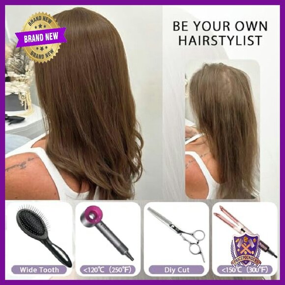 3x5 Inch Silk Base Human Hair Topper, 18 Inch 130% Density main image 6